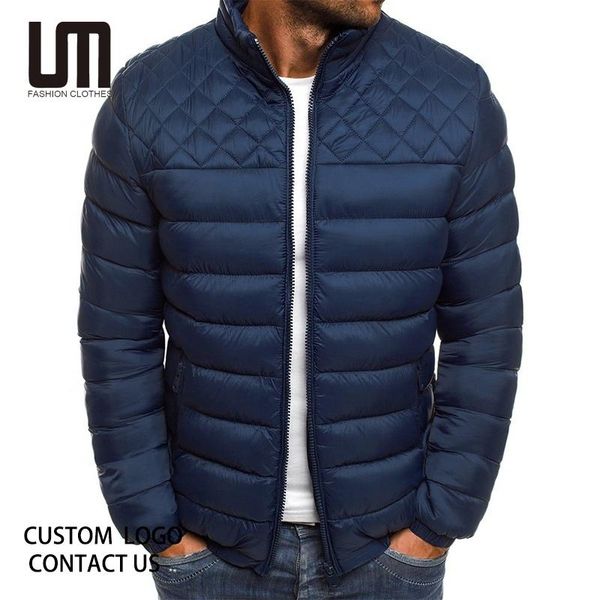 Liu Ming Custom Logo Wholesale New Winter Men Clothing Pattern Solid Color Jackets Plus Size 3XL Coats
