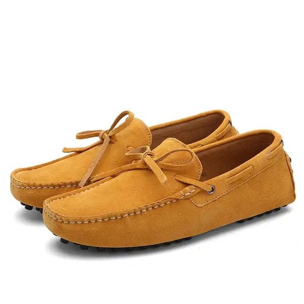 Custom Moccasin Shoes Men Loafers Size 38-52 Cow Suede Loafer Shoes for Men Driving Shoes