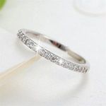925 Sterling Silver Fine Row Diamond Ring Female INS tide Niche Design Index Finger Diamond Ring Simple Net Red Hand Ornaments