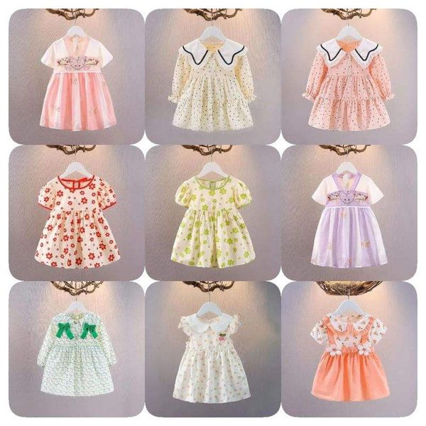 2025 Wholesale Price Girls' Dress 2-12 Children's Clothing Flower Children's New Dress Birthday Princess Dress
