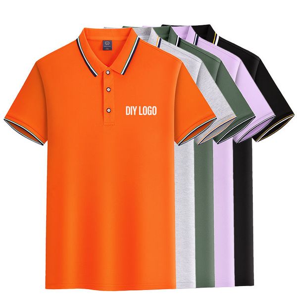 High Quality Quick Dry Men's Polo Shirt with Custom Logo Summer Print Design