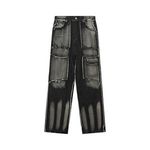 Wholesale OEM ODM Men's Baggy Fit Jeans Pants Premium Quality High-End Young Style Factory Breathable Print Solid Summer Autumn