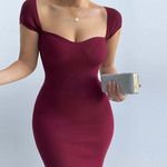 Slim Short Sleeve 2025 Wholesale Summer Women's Collection Summer Casual Simple Solid Knit Casual Tight Dress