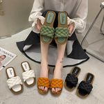 New Fashion Summer Outdoor Flat Sandal for Women Girls Korean Style Open Toe Beach Shoes Casual Daily Shopping Slipper Platform