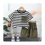 2024 Guangzhou's Latest Boys' Summer All Cotton Shirt, Boys' Casual Shirt Set, Children's Clothing