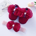 Wholesale Spring Autumn Baby Soft Sole Infant Shoes Baby Girls Shoes Baby Sandals Casual Shoes Headband 2pcs/set