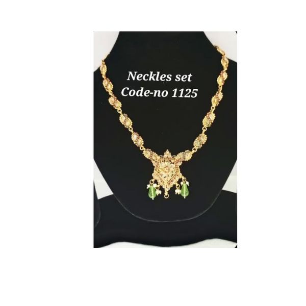 Traditional Long CZ Necklaces Festival Jewelry Matte Plated Fashion Jewelry Antique Long Necklace from India