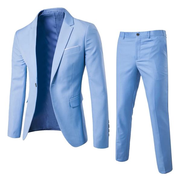 Party Wear 2 Piece Set Men Suit and Pants Set Business Wedding Suit Men Coats Formal Slim Fit Best Man Coat Blazers Set