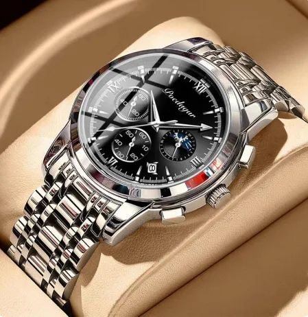 POEDAGAR 8058 Fashion Custom Men Watch Waterproof Luminous Sport Watch Luxury Brand Stainless Steel Band Men's Quartz Wristwatch