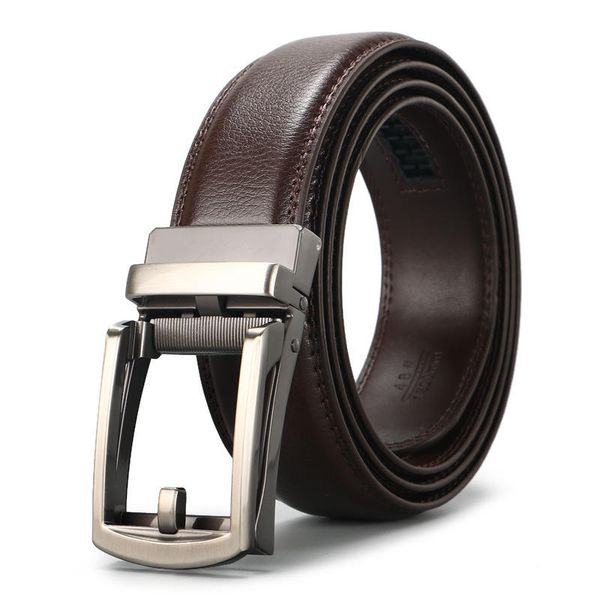 Hot Sale Men's Casual Business Design Automatic Buckle Belt High Quality Genuine Leather Belt for Men
