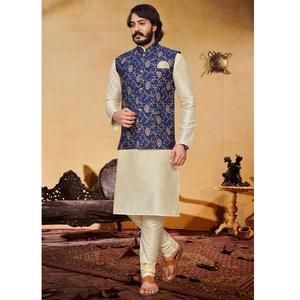 Best Quality Silk Kurta Payjama With Koti Mens Wholesale Sherwani Latest Mens Ethnic Wear Indian Traditional Wedding Wear