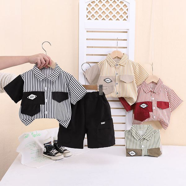 Boys 2025 Clothes Cartoon Characters for Children Summer Clothes for Kids Cheap Children Clothes 1-5 Years Old Shirt Set