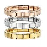 MECYLIFE Fashion Bracelet New Trendy Stainless Steel Bangle Italian Charms Bracelet Italian Link Bracelet