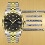 Customized Luxury Stainless Steel Men's Quartz Wristwatch with Seiko Movement Business OEM Fashion Watch Chic Charm