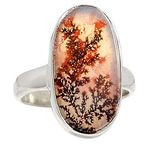 Beautiful 925 Sterling Silver Dendritic Agate Ring