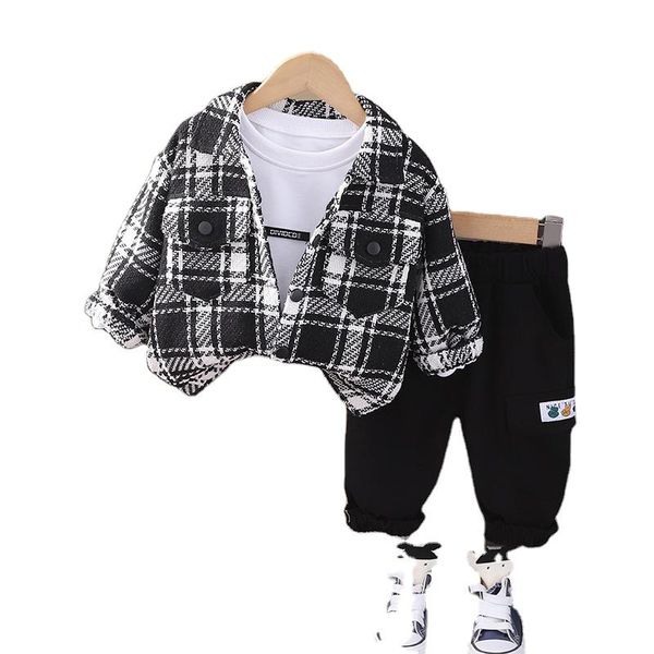 2024 New Trendy Baby Boys' Casual Coat Set Autumn/Spring Children's Wear n Baseball Coat