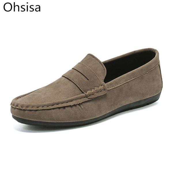 New Men Youth SLIP-ON Dress Bean Shoes PU Velour Leather Summer Spring Half Slipper Flats Loafers Breathable Casual Shoes