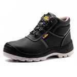 LIGHT BEARER 368 Genuine Leather Steel Toe Safety Work Shoes Boots for Men S3 SRC Zapatos De Seguridad