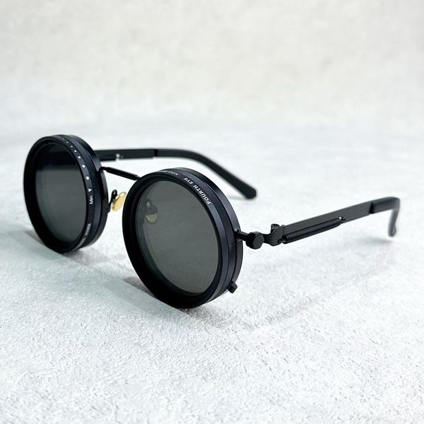High Quality Rounded Adjustable Dimming Polarized Sunglasses Men ND Filter Adjustable Tint Sunglasses 2025