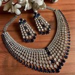 Trending Indian Black Gemstone Necklace -Black Onyx Kundan Necklace -Semiprecious Black Beaded Necklace -Traditional Bohemian -